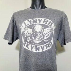 Lynyrd Skynyrd Rock Band T Shirt Large MC Winged Skull Motorcycle Club Biker Tee